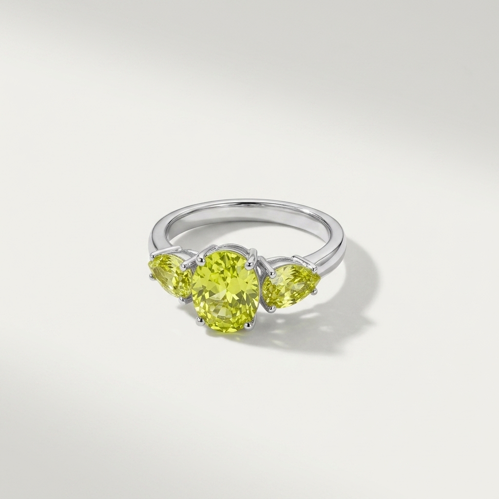 Anel Trilogia Olympia — Ouro Verde