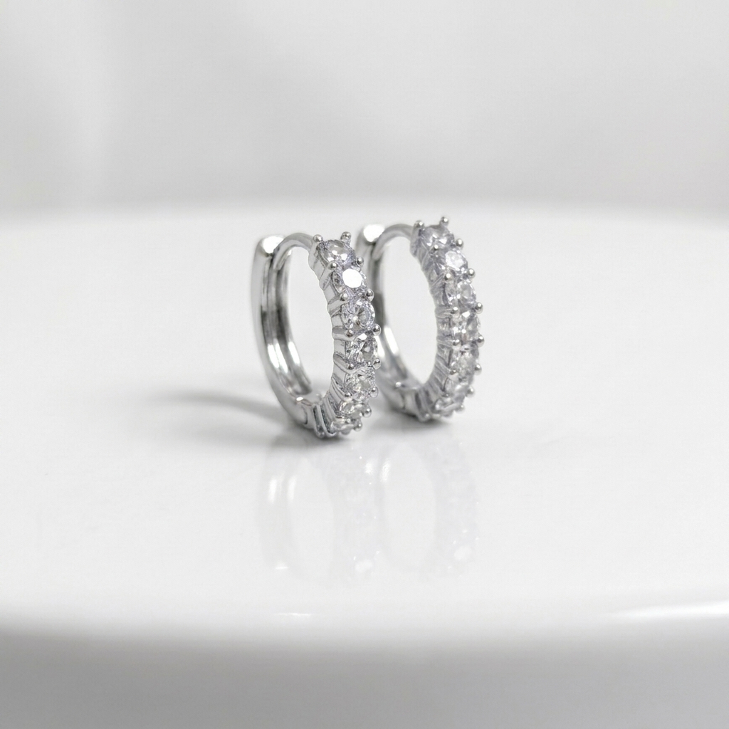Brinco Argola Olympia — Cristal