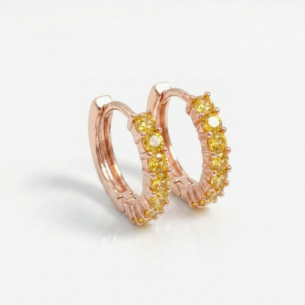 Brinco Argola Soleil — Citrino